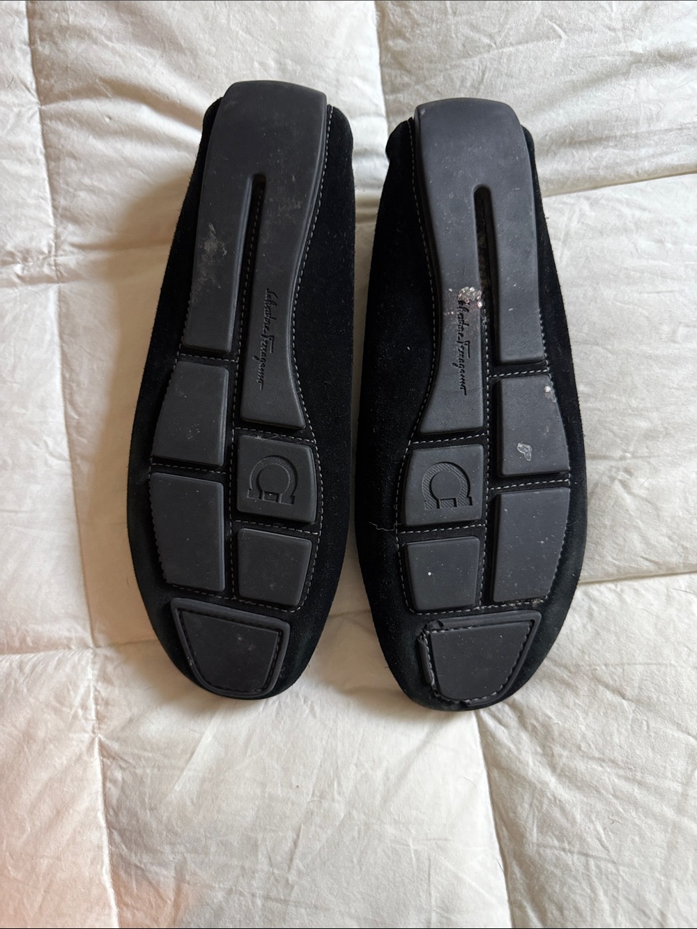 Salvatore Ferragamo Black Suede Horsebit Loafers - Picture 2 of 5